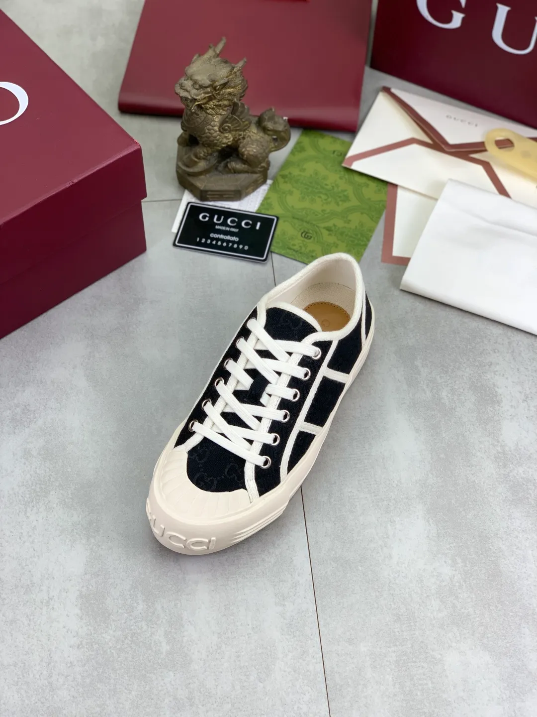 Men's shoes 💰P480 New Gucci thick-soled cloth shoes for women, high-quality version with logo patterned cloth surface, 5mm thick sole, ultra-light shoes, versatile and comfortable.  Fabric: Versatile floral fabric Lining: Versatile canvas Feet: Towel fabric Code number: 35-41 (41 customized) Packaging: Original packaging